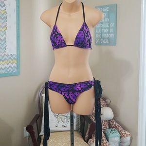 Purple and Black bikini
